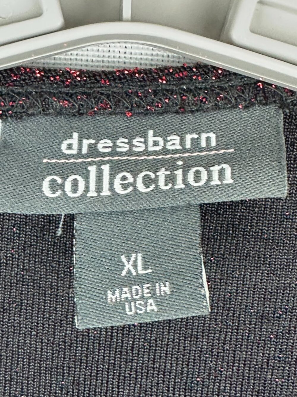 DRESSBARN BURGUNDY SPARKLY TWO-PIECE LOOK WOMEN'S TOP SIZE XL - Picture 2 of 11